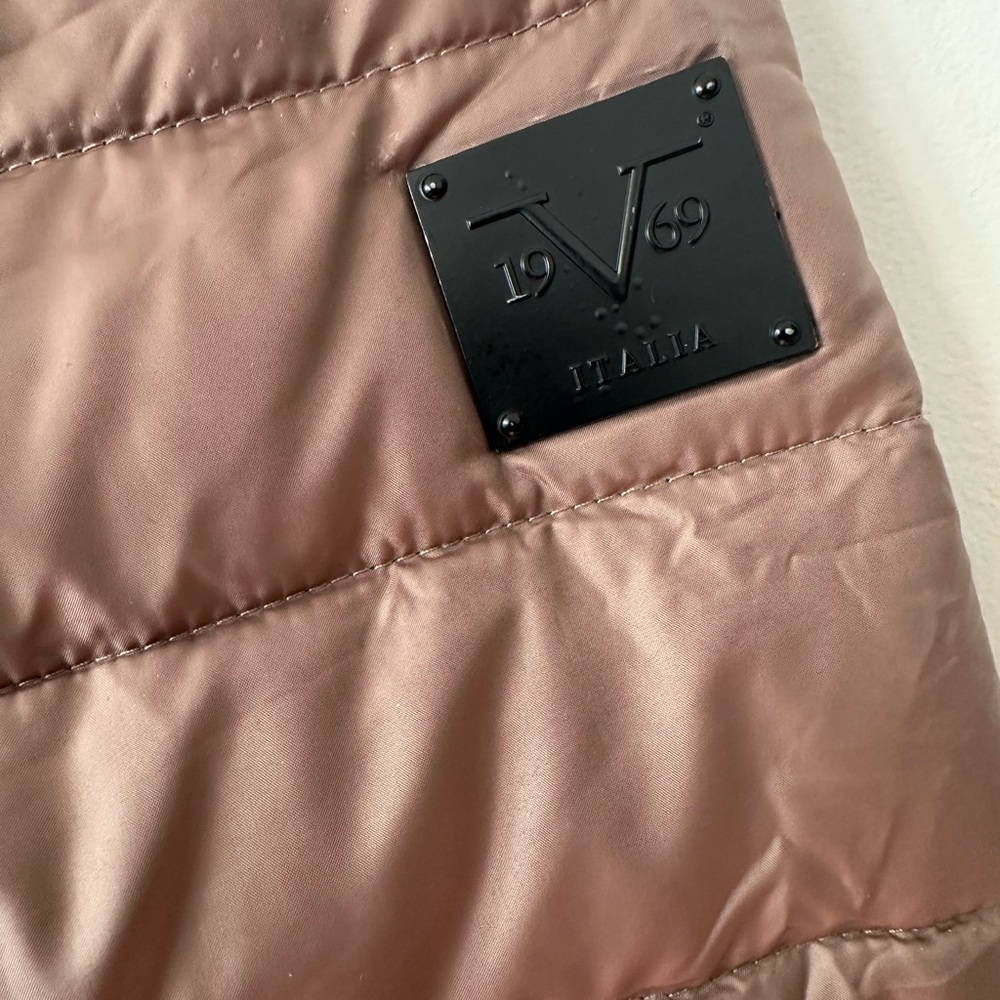 Versace 19.69 Italia Quilted Puffer Jacket Brown Designer Lightweight Coat Women - Picture 8 of 11